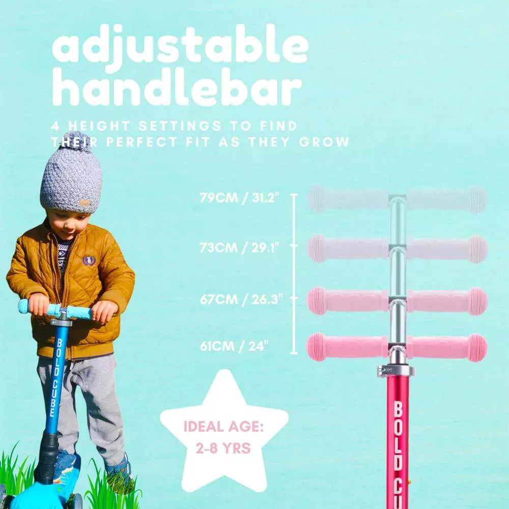 BOLDCUBE - Unicorn - Teeny Foldable 3 Wheel Scooter